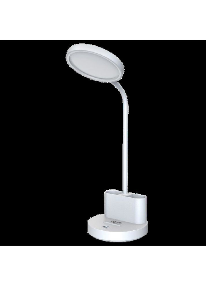 Настільна лампа L-TL-L-40 5W, 4100К Li-ion 1200mAh USB біла Lebron 062994 (316463592)