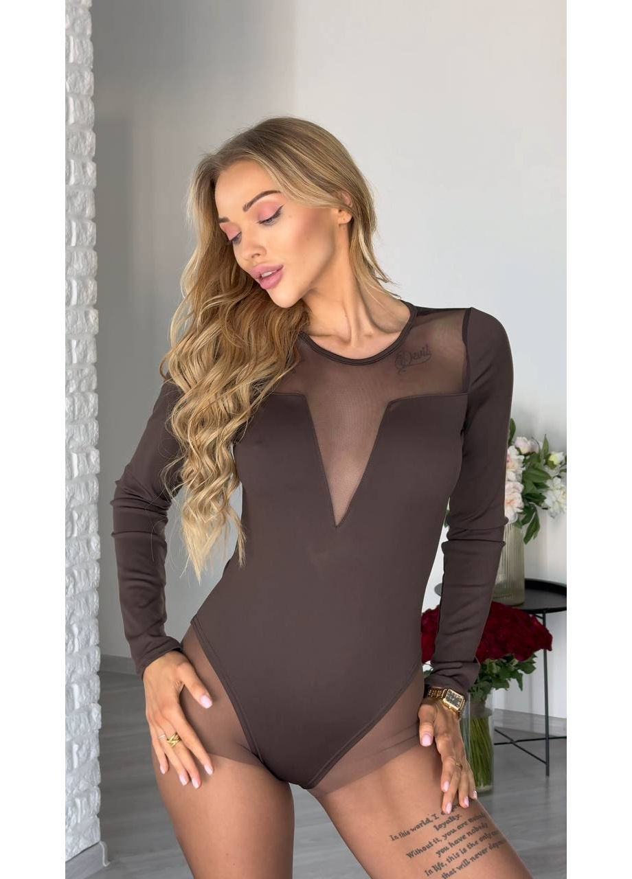 Нарядный женский боди длинный рукав Nositi (365765656)