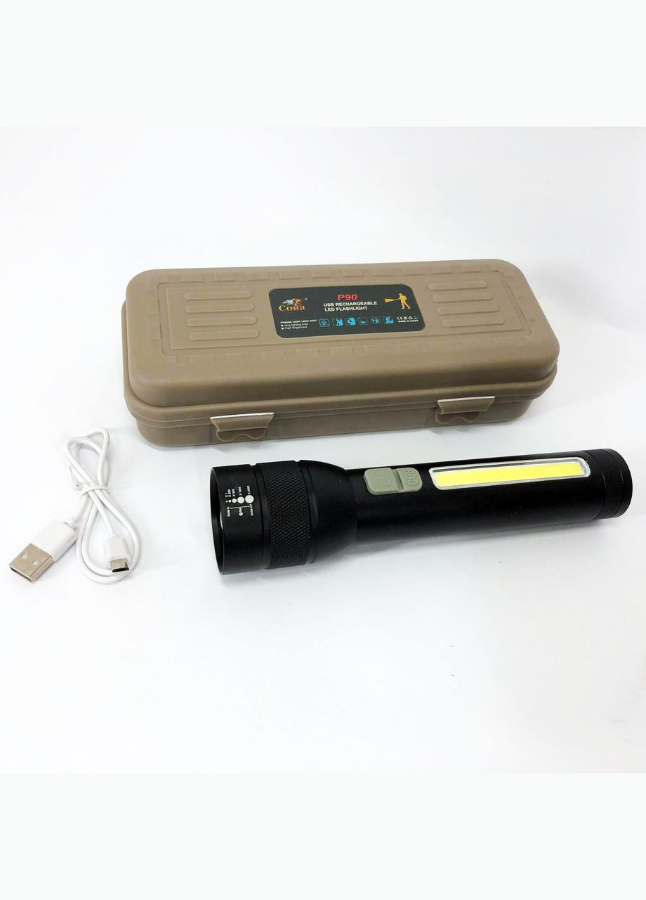 Ліхтарик CB-C22 з потужним діодом P90, Потужний акумуляторний лед ліхтарик, Ручний ліхтарик led Coba (369562026)