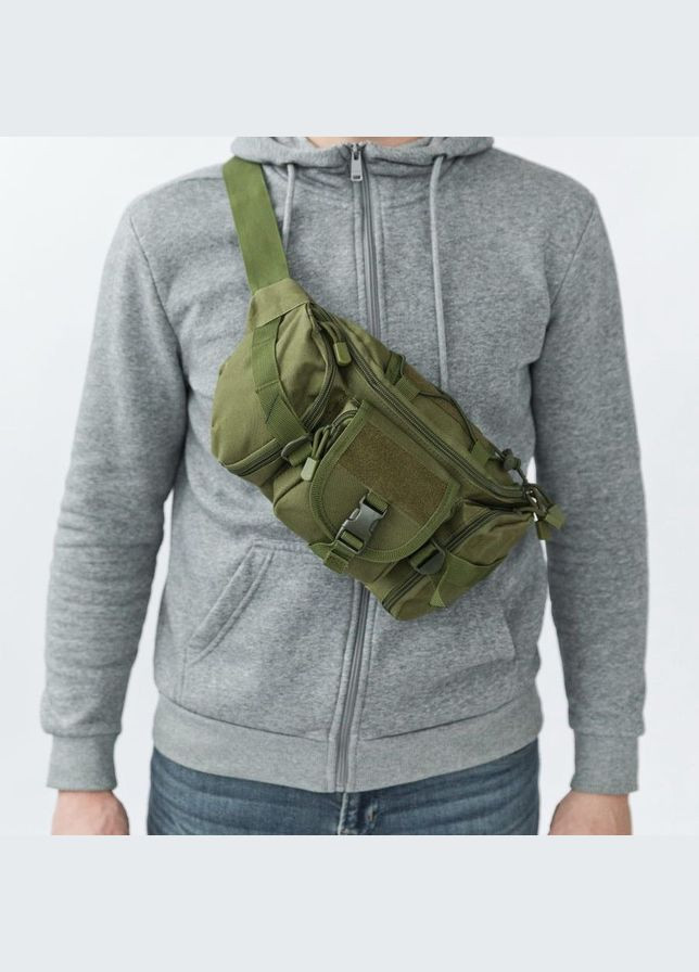 Сумка поясная тактическая / Мужская сумка на пояс / Армейская сумка. Цвет: зеленый L&L (298568521)