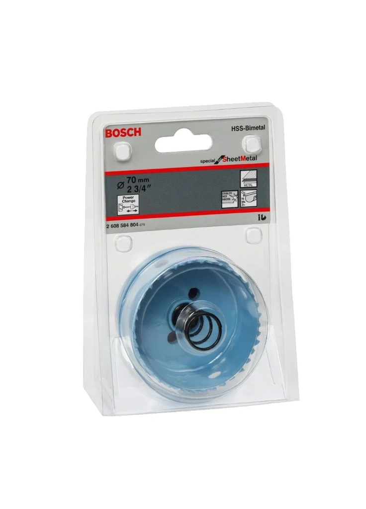 Коронка биметаллическая HSS Sheet Metal (70х20 мм) корончатое сверло (21650) Bosch (295033369)