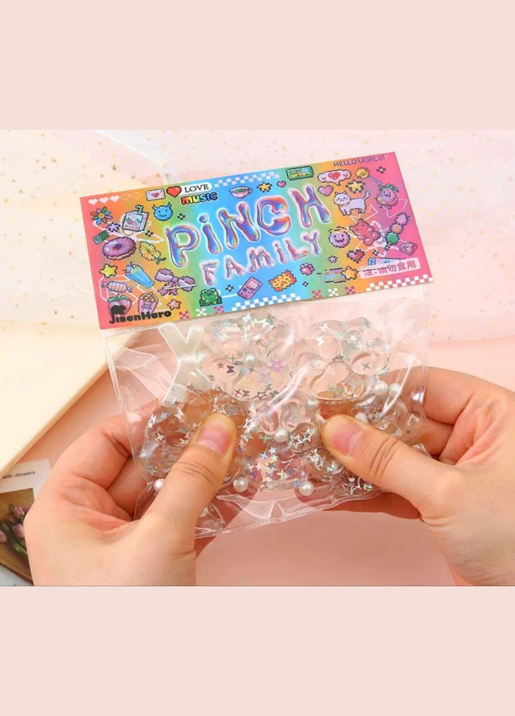 Сквіш таба лапки антистрес Прозорі No Brand (333163929)