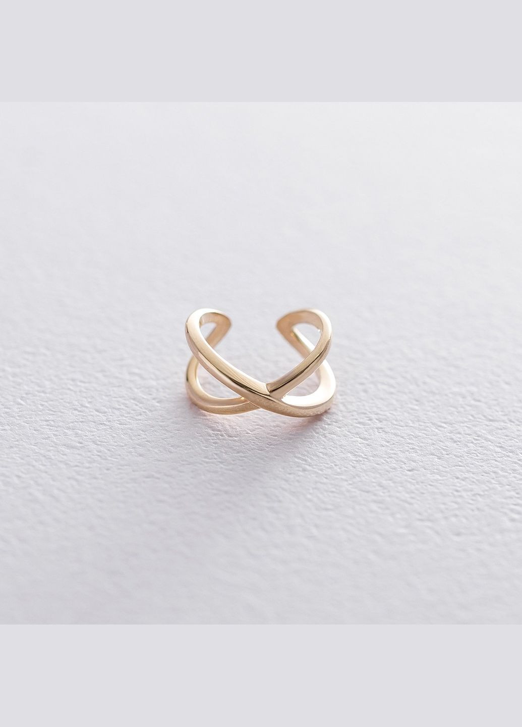 Сережка - каффа в жовтому золоті с06376 Oniks (266411403)