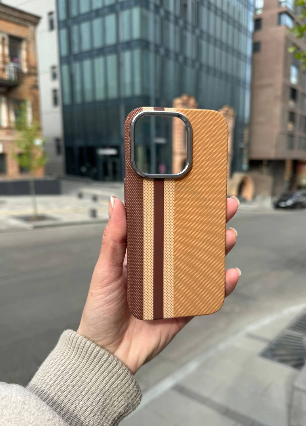 Чохол карбоновий для iPhone 15 Carbon Brown / чохол айфон 15 коричневий No Brand (330132910)