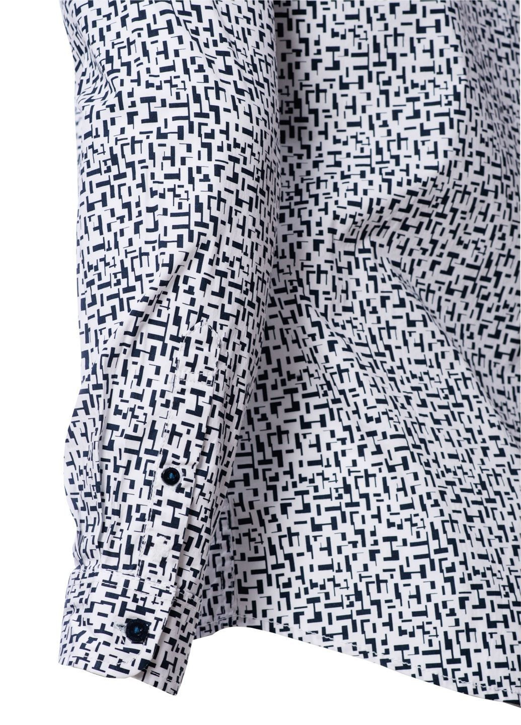 Черно-белая повседневный рубашка с абстрактным узором Tom Tailor