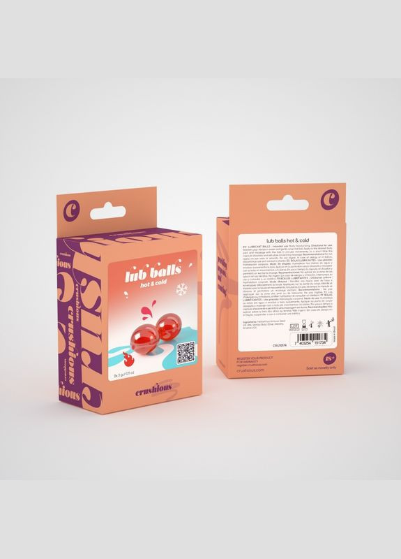 Бразильські вибухові кульки для масажу Lub Balls Hot&Сold з ефектом холоду та тепла Crushious (297133077)