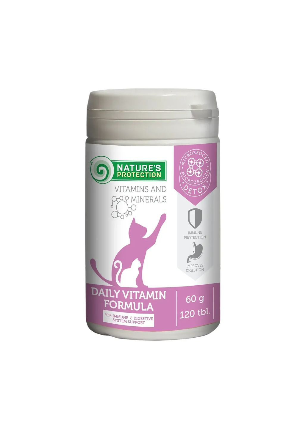 Харчова добавка для зміцнення імунітету та покращення травлення Daily Vitamins Formula, 120 табл. Nature's Protection (331881393)