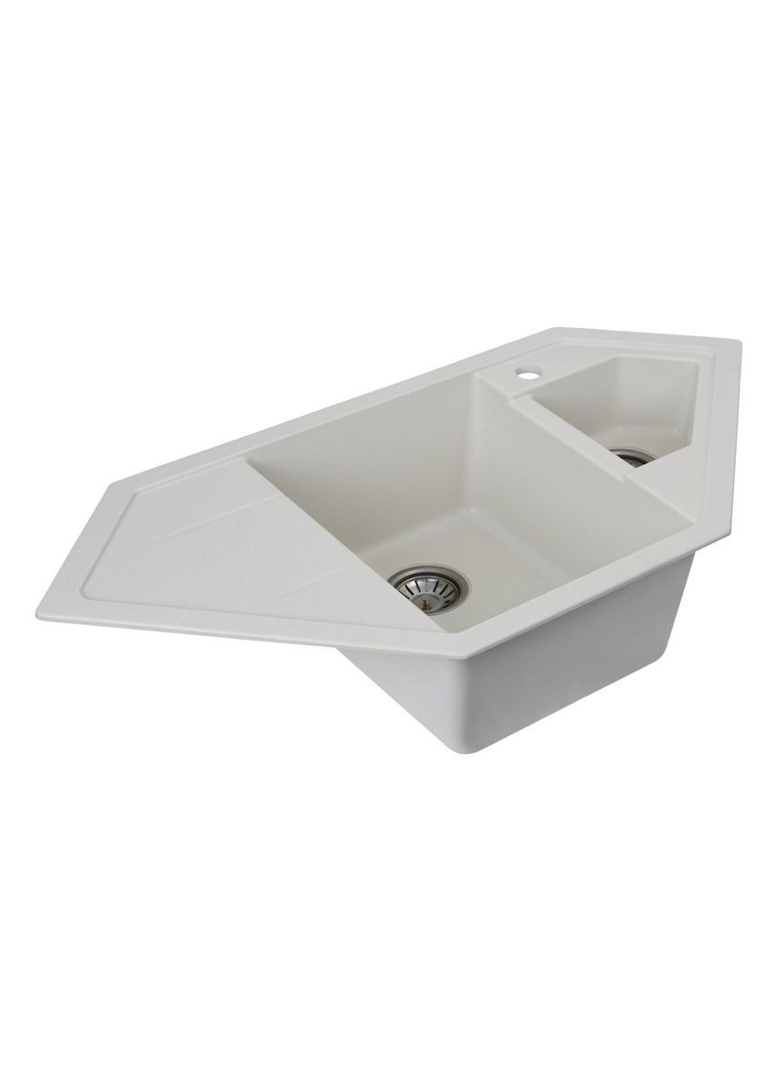 Гранітна мийка для кухні 9950 PANDORA матова Біла Platinum (336932896)