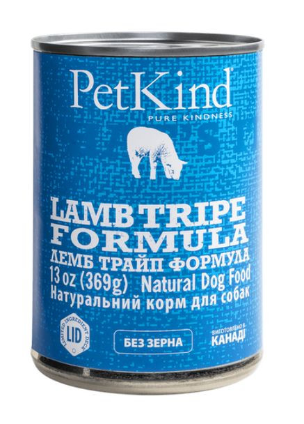 Вологий корм Lamb Tripe Formula для собак усіх порід з ягням, індичкою та рубцем 369 г (0882978005405) PetKind (358907378)