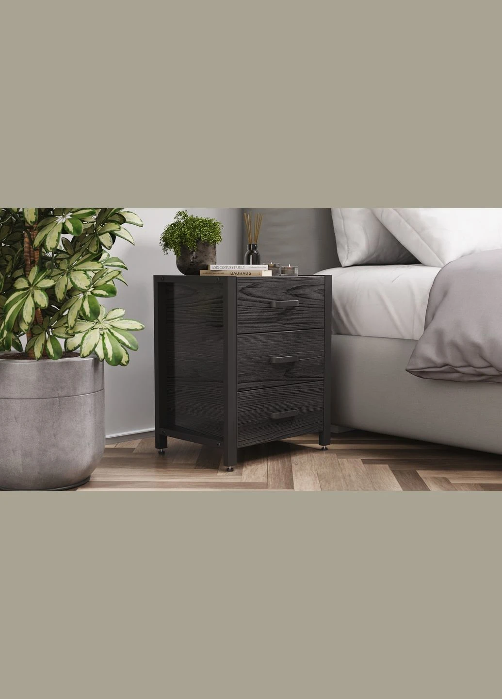 Тумба универсальная Вивьен 3 50x41x40 черный ДСП 16мм FRD-104190 Ferrum-decor (353499125)