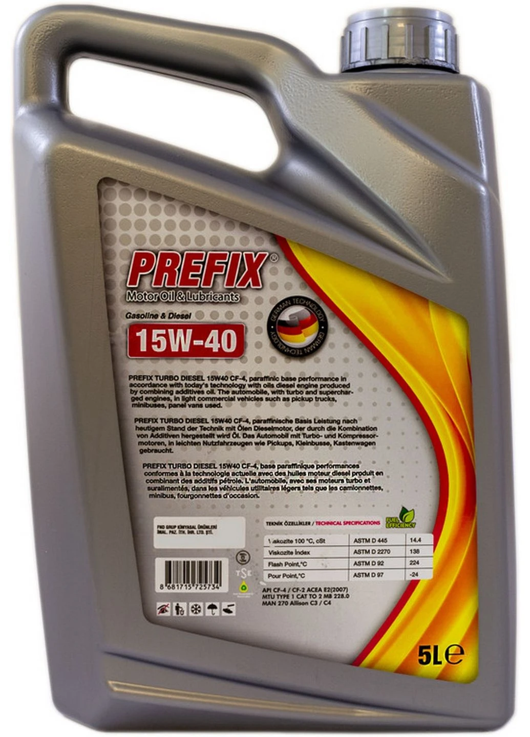 Масло 15w40 5 л diesel, api cf-3 No Brand (282587658)
