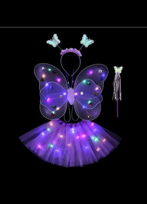 Детский наряд Бабочка с LED подсветкой. Карнавальный наряд детский. No Brand (292732492)