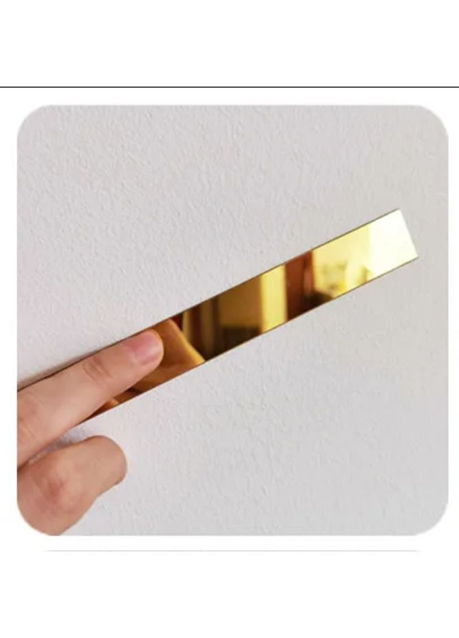 Зеркальная металлическая наклейка Золотая полоса 5 м х 2 см No Brand (302241897)