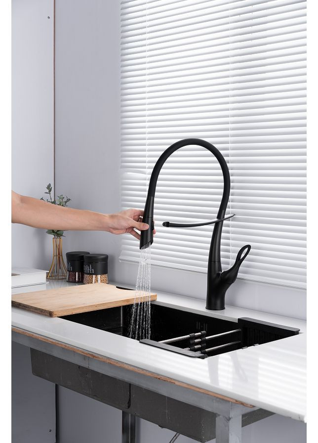 Змішувач для кухні з гнучким виливом Nett SWB-52 (352261559)