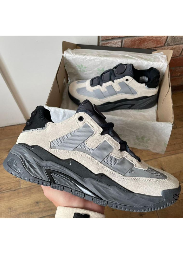 КРОССОВКИ ЖЕНСКИЕ ADIDAS NITEBALL GREY BLACK 2 АДИДАС НАЙТБОЛ No Brand серые демисезоны (367171849)