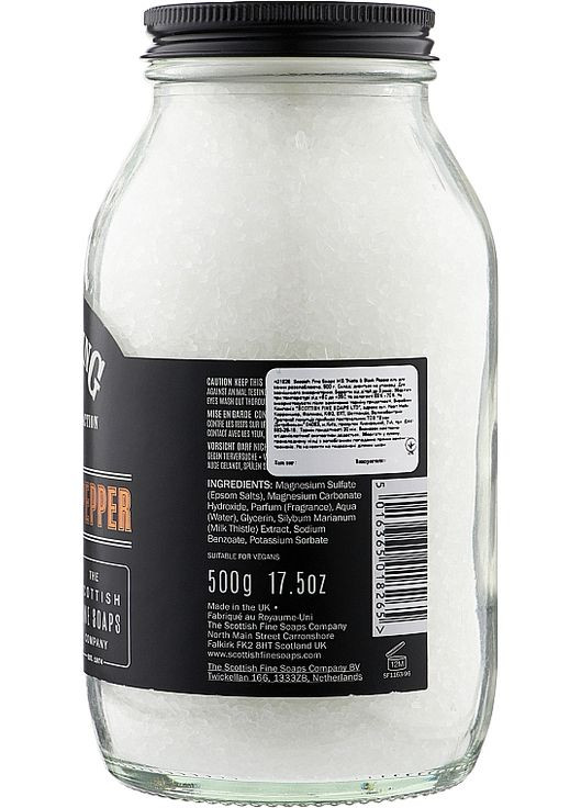 Сіль для ванн Men`s Grooming Thistle & Black Pepper Bath & Muscle Soak 500g (421595-54711) Scottish Fine Soaps (368611285)