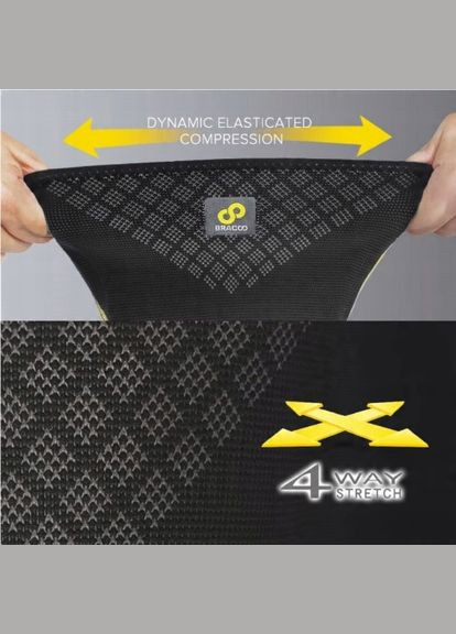 Бандаж наколінник для захисту та розвантаження колінного суглоба для чоловіка KE92 чорний Bracoo (362210123)