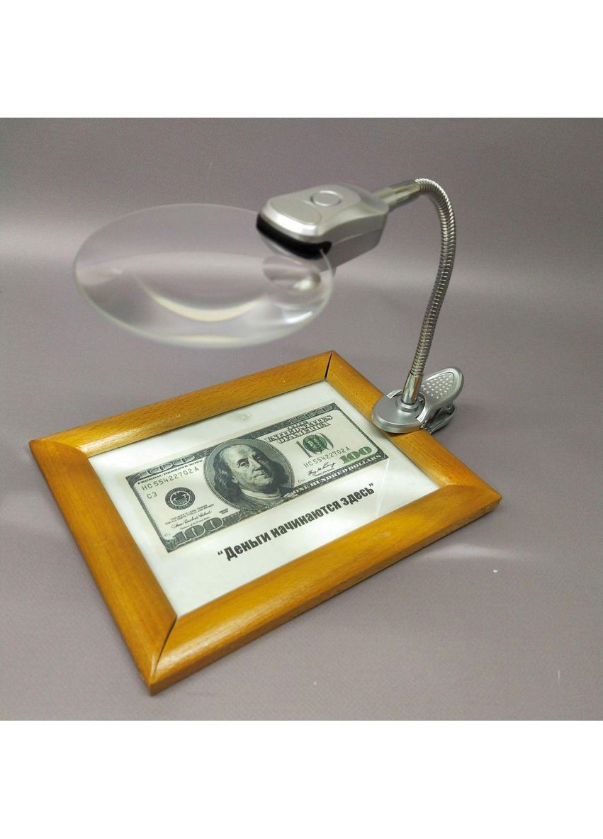 Лупа на прищепке с LED подсветкой MG4B-4 – диаметр линзы 90 мм. Plus-plus (352752020)