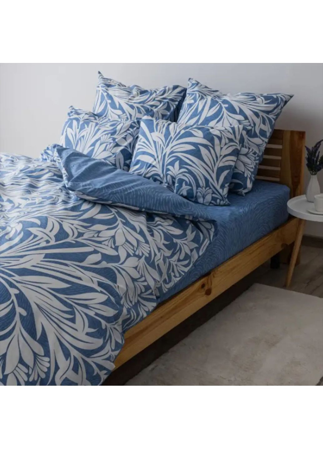 Євро комплект постільної білизни Бязь з наволочками 70*70 см, 115 гр/м2 Light Blue Fantasy Синій (19810200215) ТЕП (365851761)