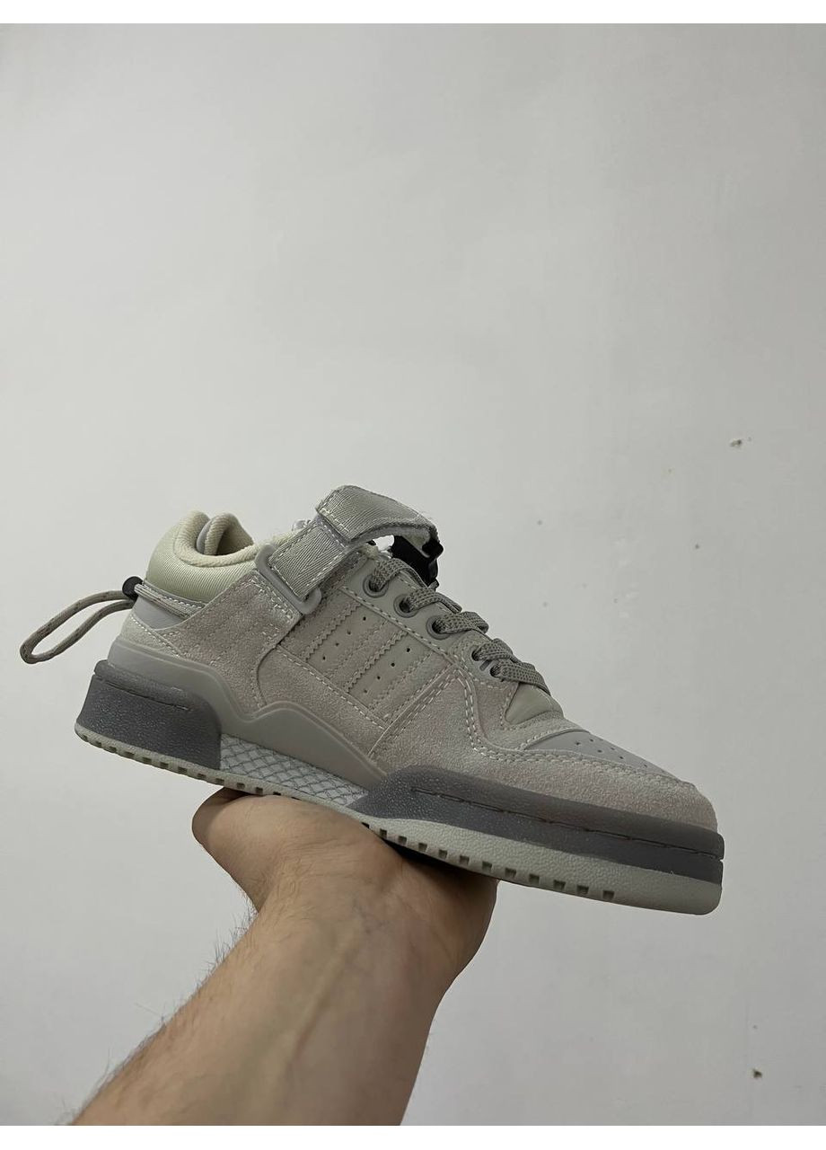 Сірі Осінні кросівки чоловічі adidas forum bad bunny grey адідас форум No Brand