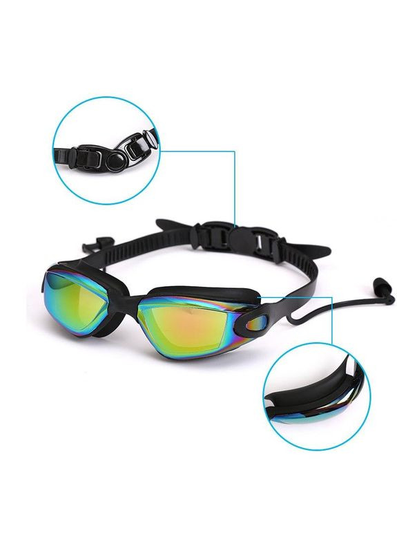 Окуляри для плавання з берушами Anti Fog UV Green Pro No Brand (326066028)