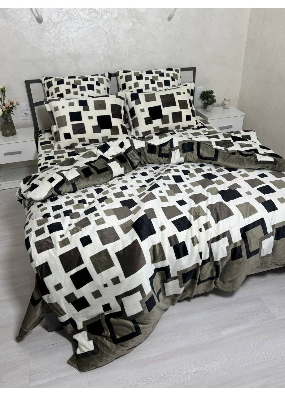 Тепла велюрова постільна білизна євро на 4 наволочки Vishnya (365715740)