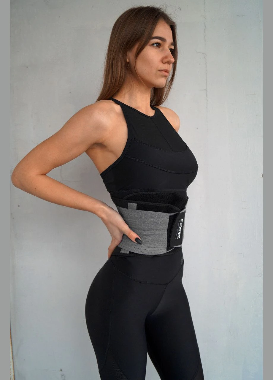 Пояс-корсет для підтримки спини PS-6031 Waist Shaper Grey L/XL Power System (315388699)