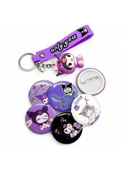 Рюкзак школьный Sanrio Куромы для детей с анатомическими лямками и карманами для учебников. ProDobro (367100250)