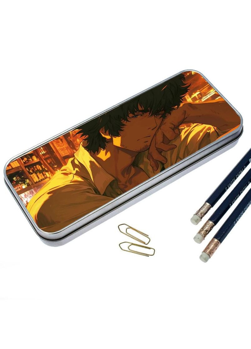 Пенал шкільний для хлопчика та дівчинки металевий Ковбой Бібол #001 7*18 см Silver No Brand (309159709)