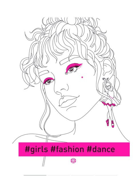 Книга Раскраскаантистресс для взрослых Книги для досуга girls fashion dance Фэшн-раскраски Жорж (315035384)
