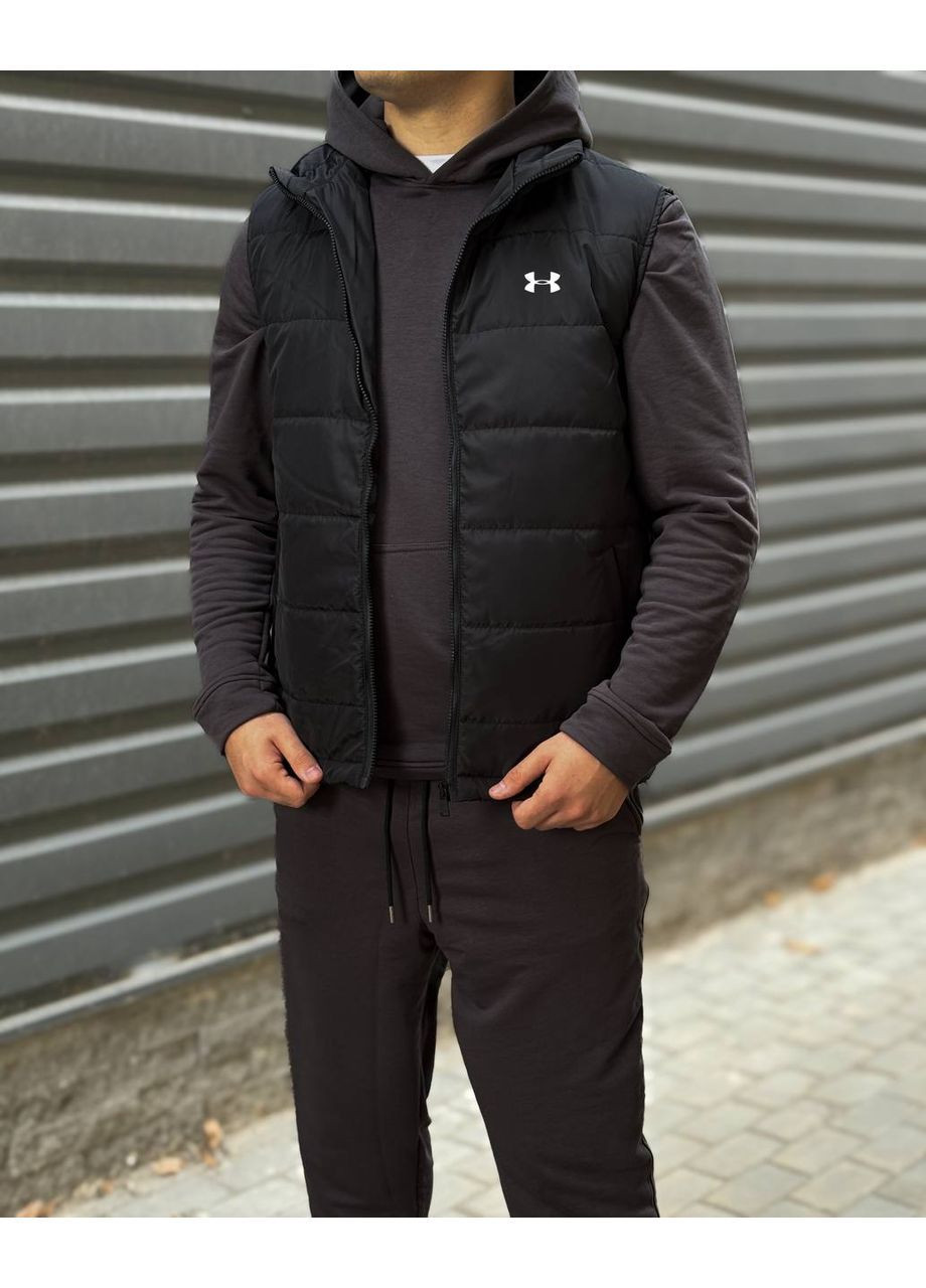 Жилетка чорна з лого принт Under Armour (365730829)