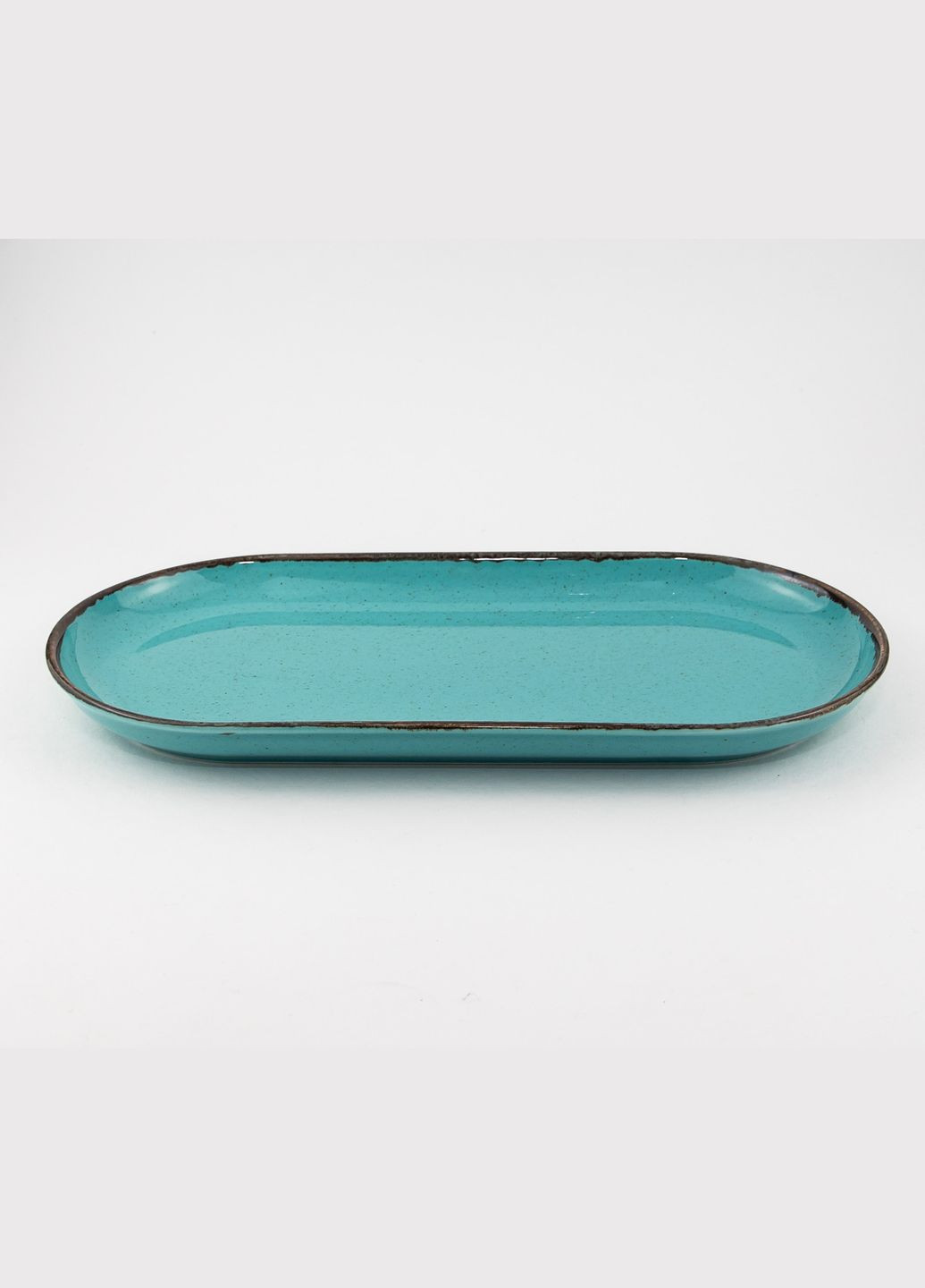 Тарелка овальной формы Seasons Turquoise 118130 30см Овальное блюдо из фарфора Элитная посуда Porland (277949243)