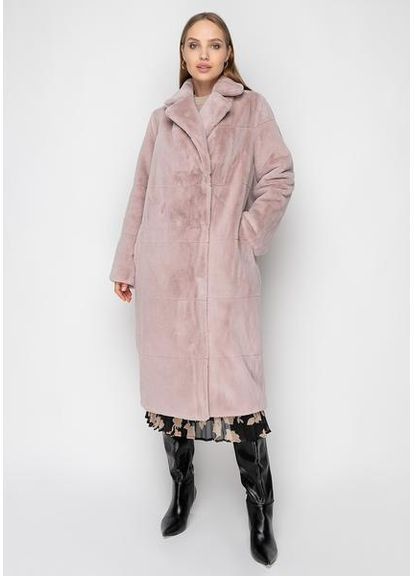 Пальто с Воротником Шаль из Эко-Меха 1101M-C Айвори/ Айвори SAM L Samange (367582362)