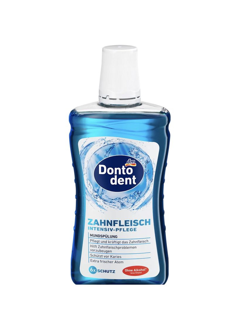 Ополаскиватель для полости рта для чувствительных десен Mundspülung Zahnfleisch Intensiv-Pflege 500 мл Dontodent (366569785)