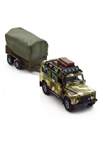 Ігровий набір – LAND ROVER DEFENDER MІЛІТАРІ (з причепом) TechnoDrive (315154778)
