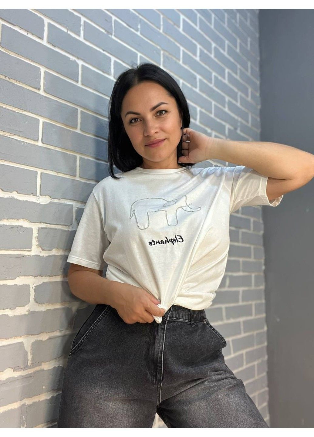 Футболка женская Pepper Mint BX24-001 цепочка слон Pepper&Mint - (304062730)