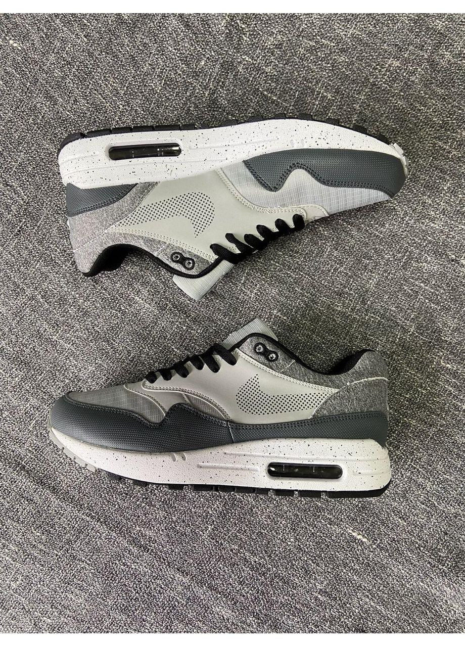 Сірі Осінні кросівки чоловічі nike air max 1 se wolf grey найк аір макс No Brand