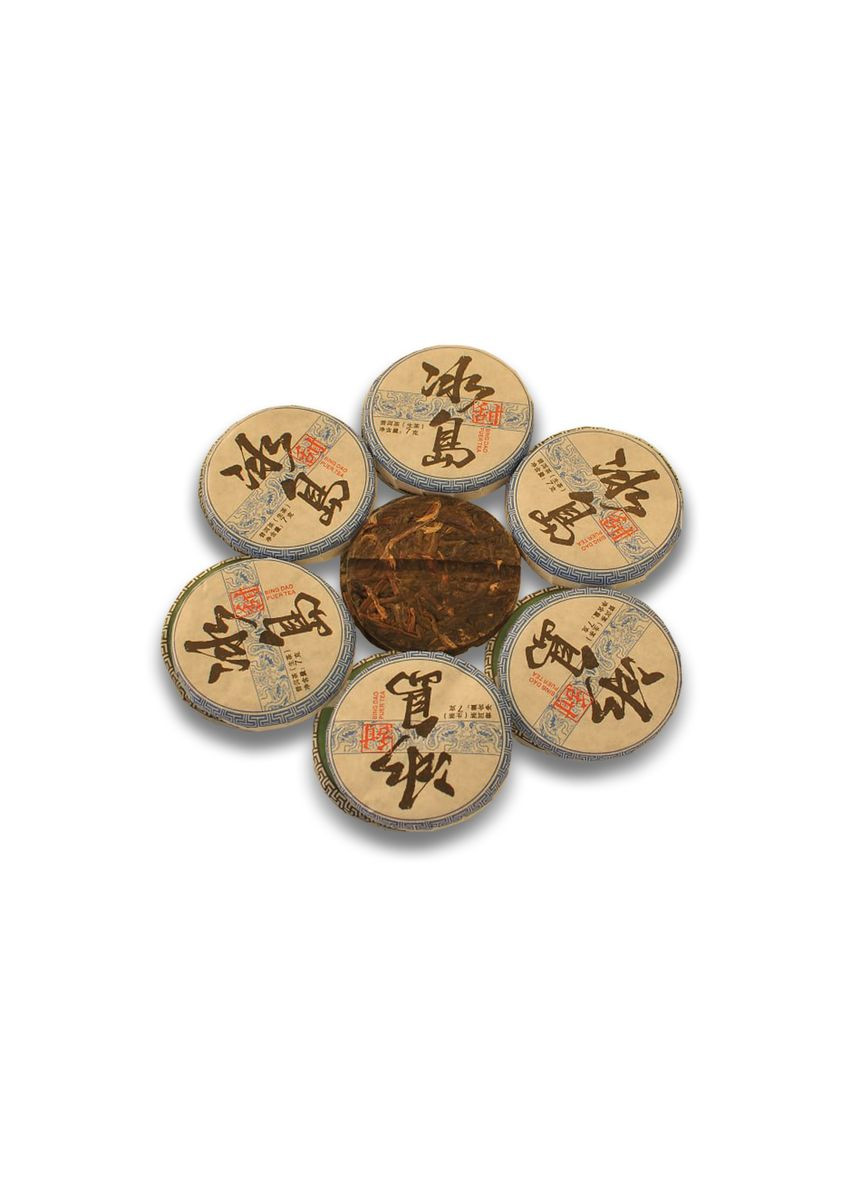 Китайський чай Шен Пуер Бін Дао Тянь, Міні-точа 7 г, набір 15 шт No Brand (351503561)