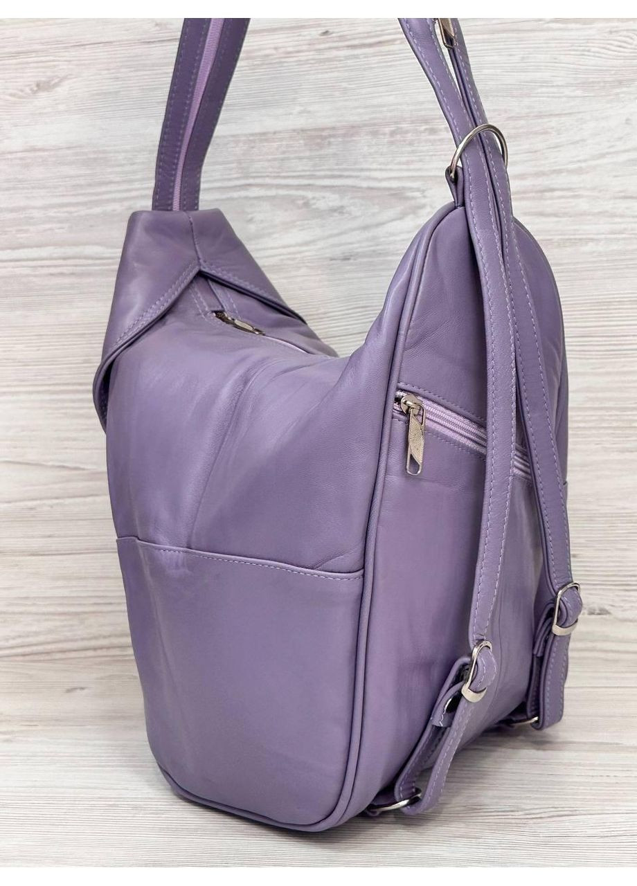 Женский рюкзак сумка лавандовый натуральная кожа 204025 No Brand (355245026)