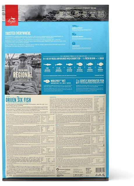 Сухой корм для собак всех пород 6 Fish Dog 11.4 кг (o18312) Orijen (280951576)