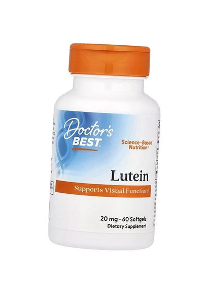 Лютеин и Зеаксантин, Lutein 20, 60гелкапс (72327029) Doctor's Best (360620309)