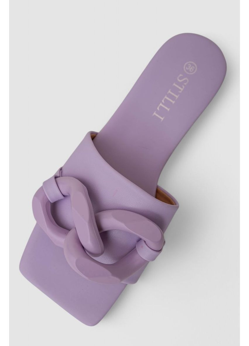 Сиреневые шлепанцы женские,, 248rl165 Stilli с цепочками