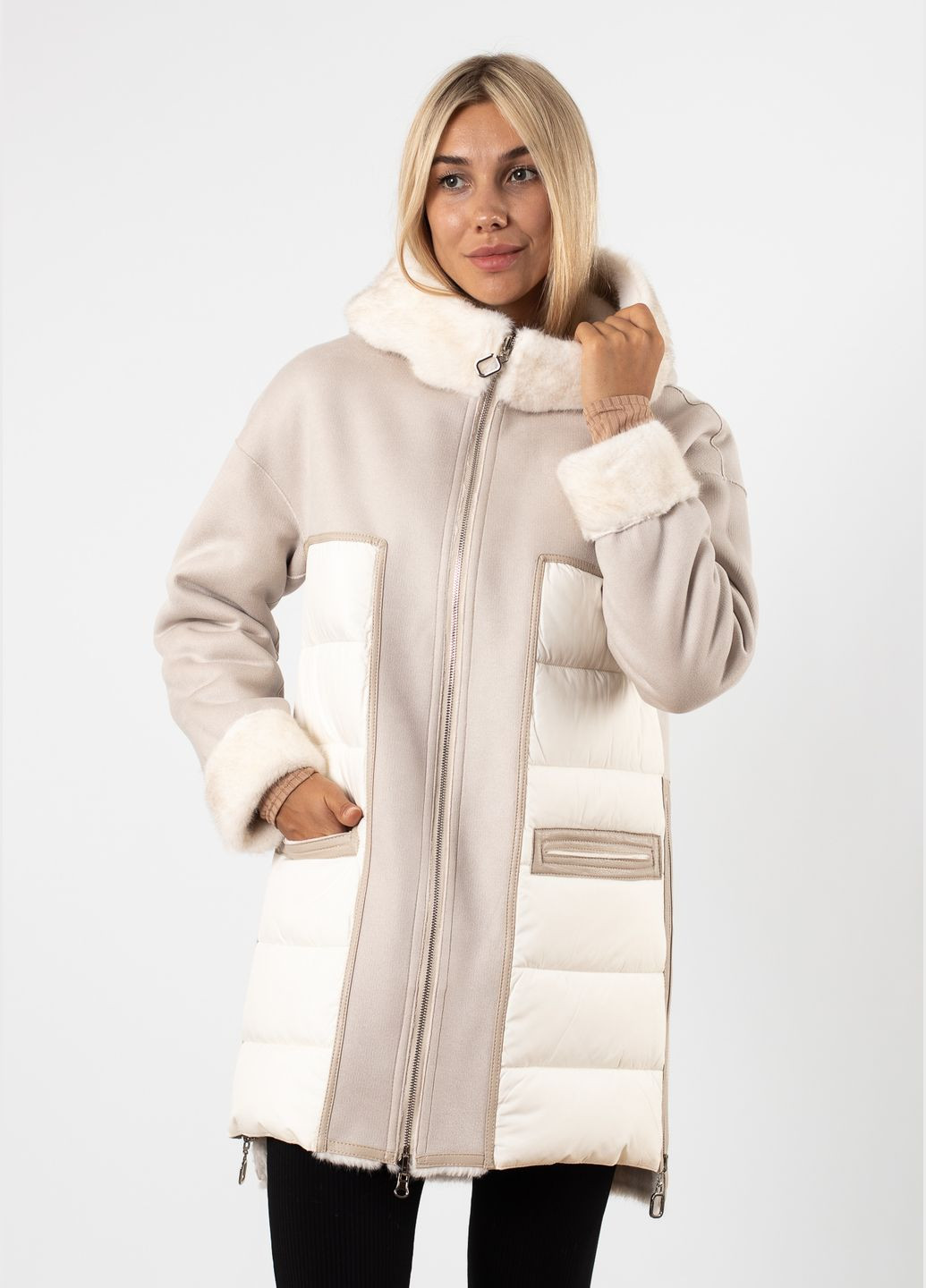 Молочный зимний Пуховик MissLynx