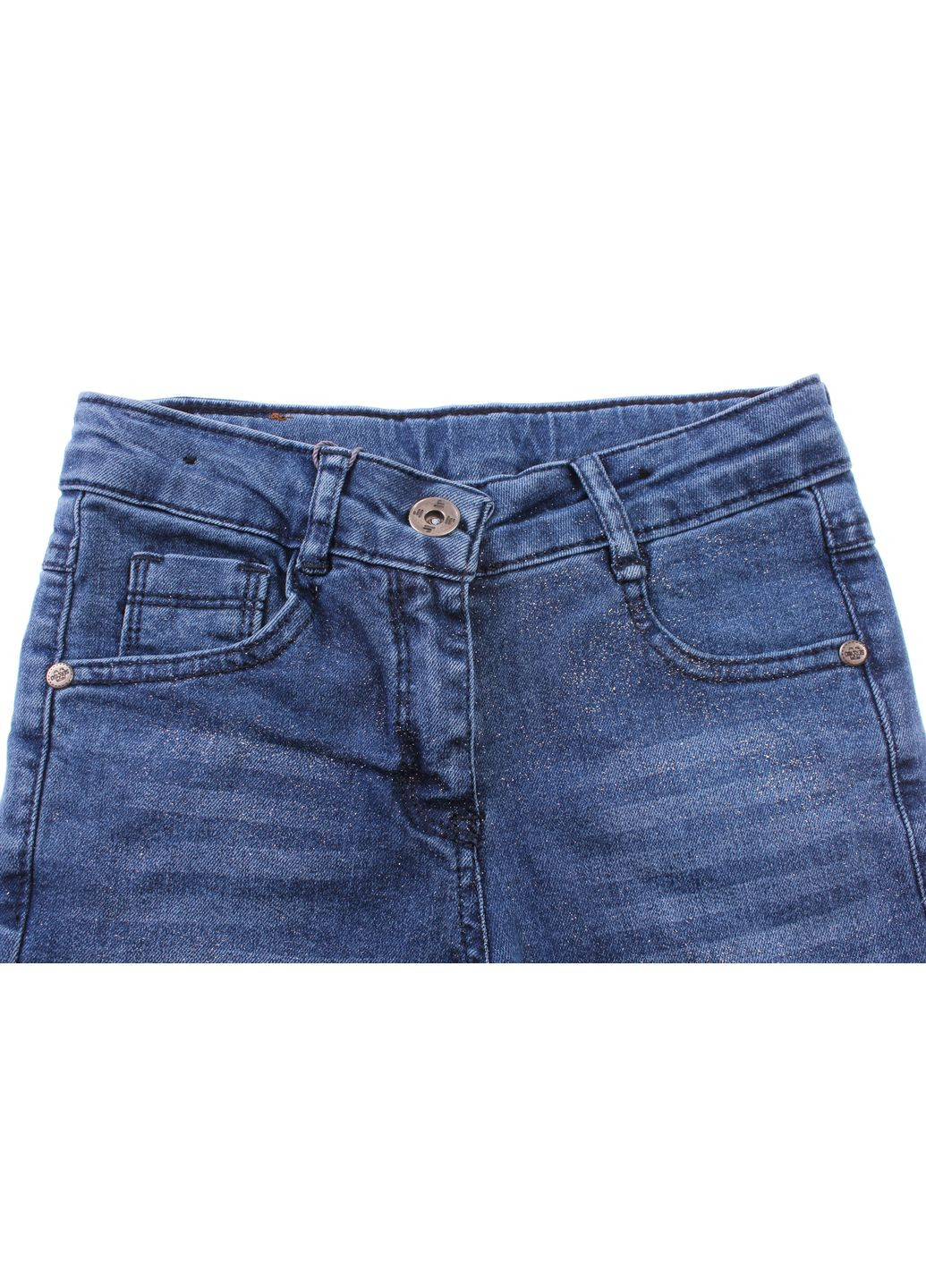 Синие демисезонные брюки джинсовые 59783 Sercino