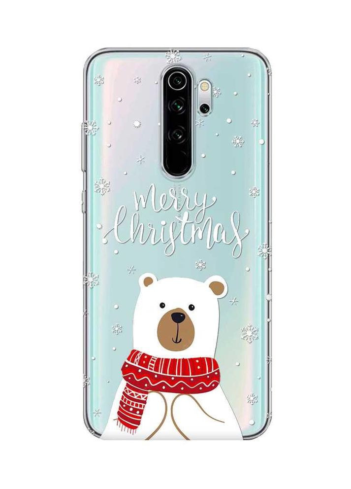 Прозорий чохол на Xiaomi Redmi Note 8 Pro Ведмедик. З Різдвом (принт 146) Creative (362967389)