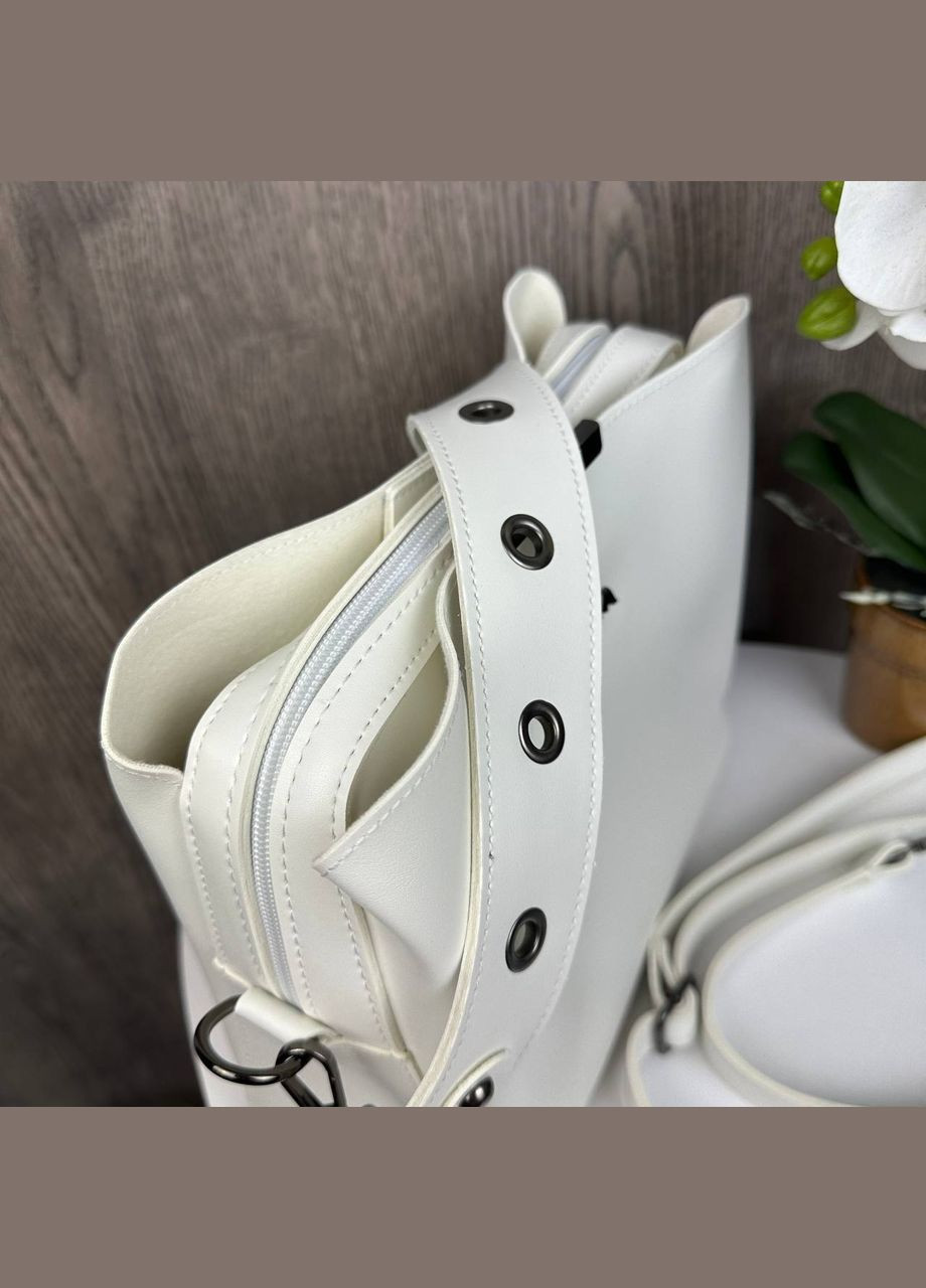 Женская сумка на плечо с широким ремешком сумочка белая Turkey (337363042)