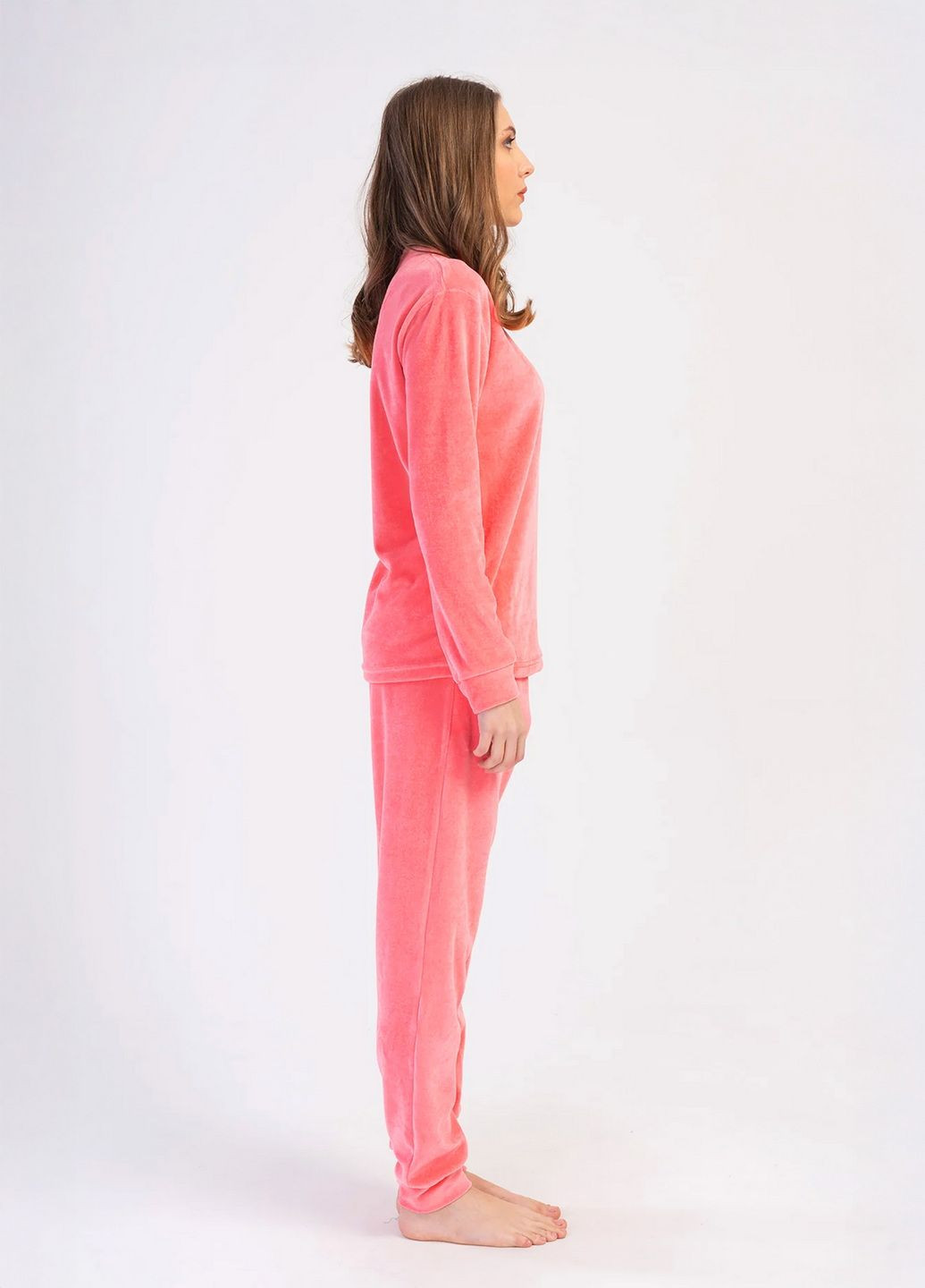 Розовая зимняя пижама женская Vienetta