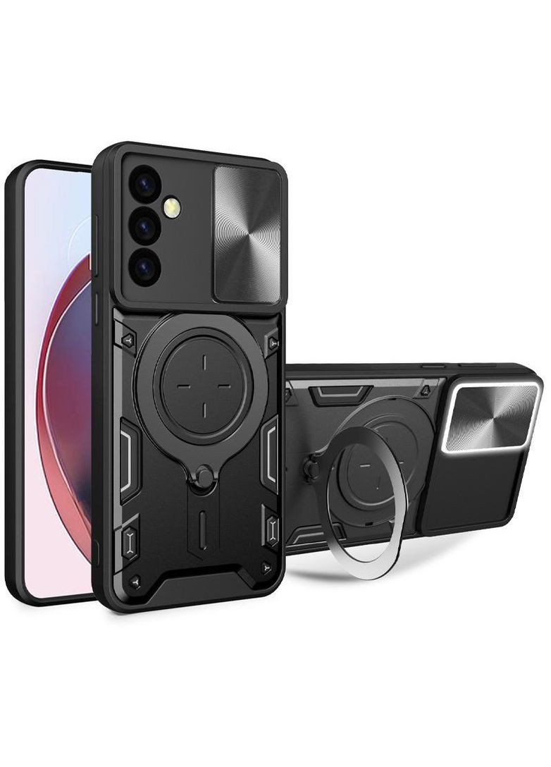 Ударопрочный чехол Bracket Ringstand с защитной шторкой для камеры для Samsung Galaxy S23 FE Epik (314999045)