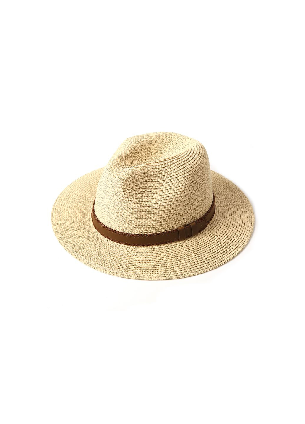 Шляпа федора мужская бумага бежевая BAY 842-992 LuckyLOOK 842-992m (289358644)