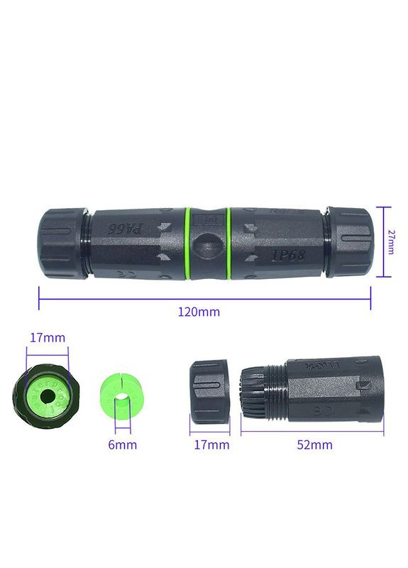 Перехідник мережевий RJ45 STP6 F/F (мама/мама) 1:1 Outdoor для кабелів D=4 8mm Lucom (370888323)